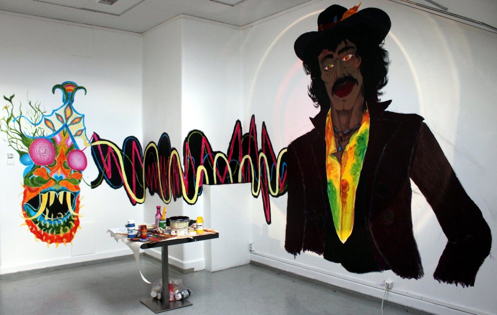 Eitt verkanna á sýningunni í Rósenborg í gær.