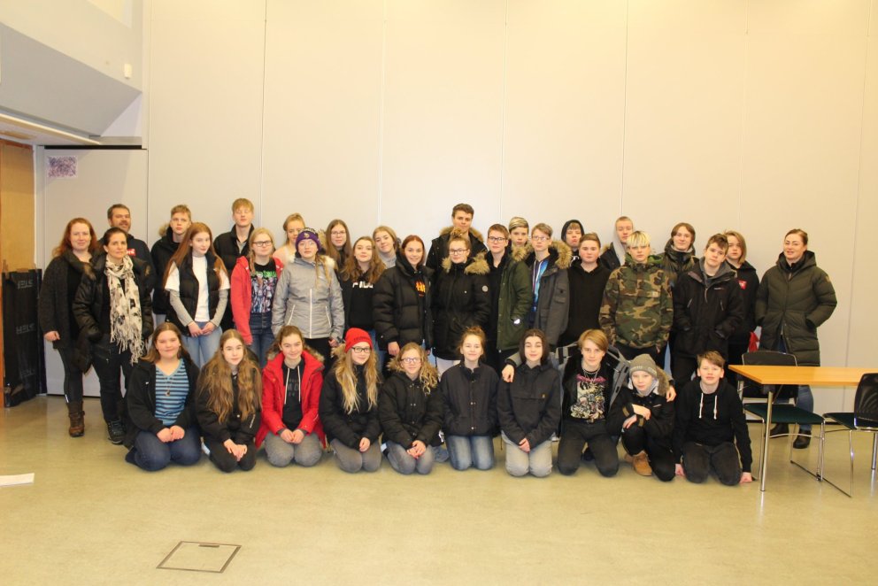 Nemendur og kennarar úr Húnaþing vestra.