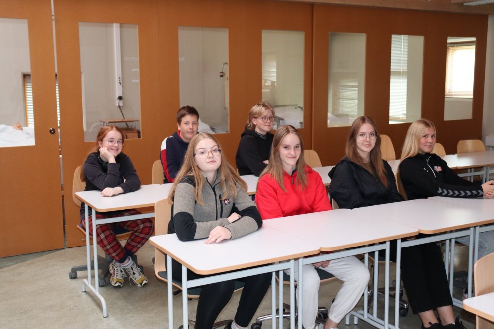 Nemendur úr grunnskólum Akureyrar í VMA.