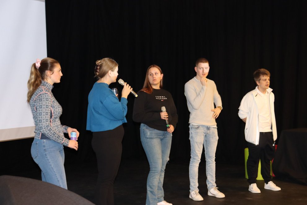 Frá samstöðufundinum í Gryfjunni í dag.