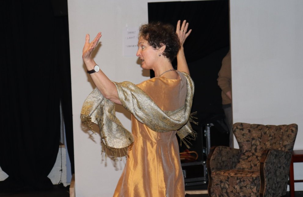 Annette de Vink sýndi lipra takta í tískufötunum.