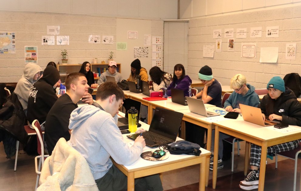 Nemendur í íslensku sem annað mál.