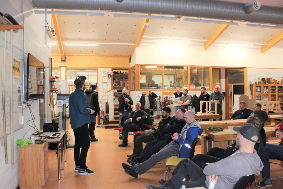 Frá málþinginu í byggingadeildinni í síðustu viku.