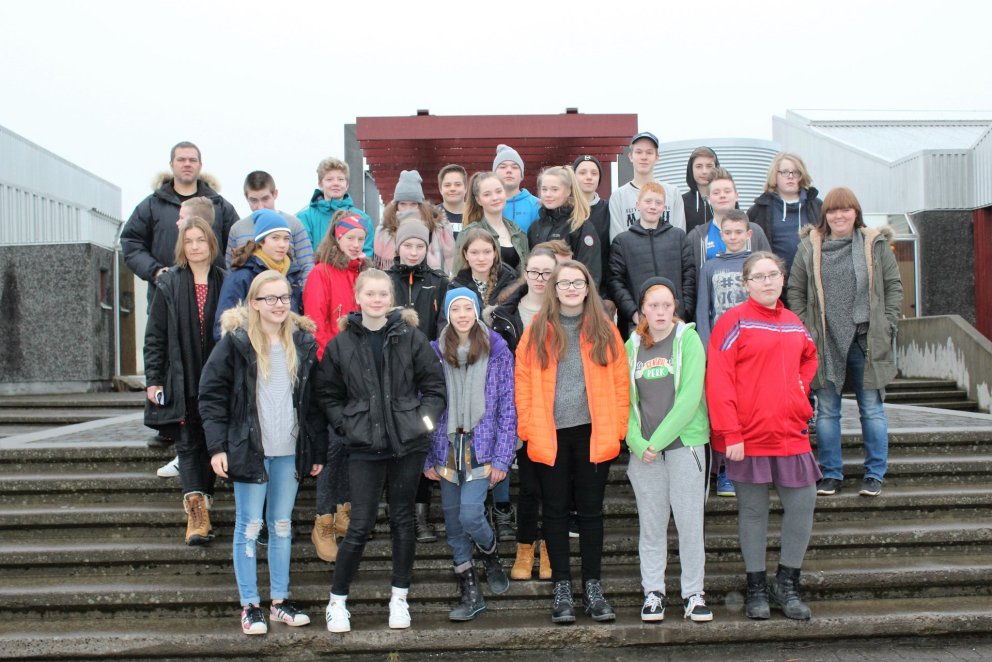 Nemendur og kennarar úr Húnaþingi vestra.