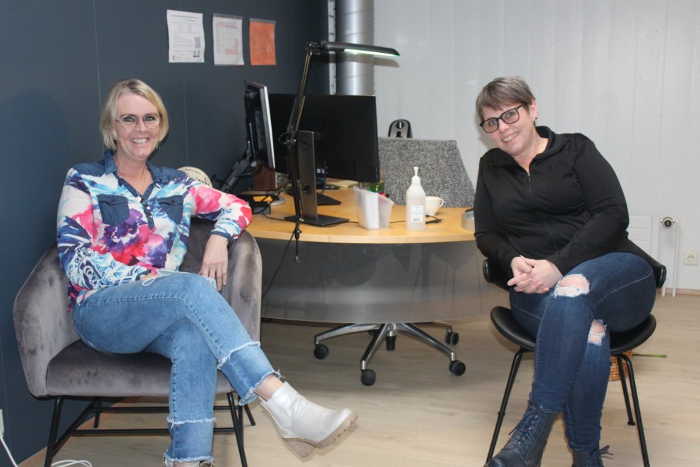 Hannesína Scheving og Jóhanna Bergsdóttir.