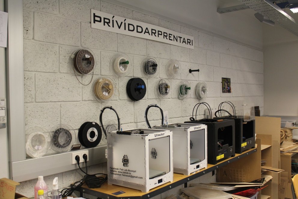 Úr FAB-LAB smiðjunni í VMA.
