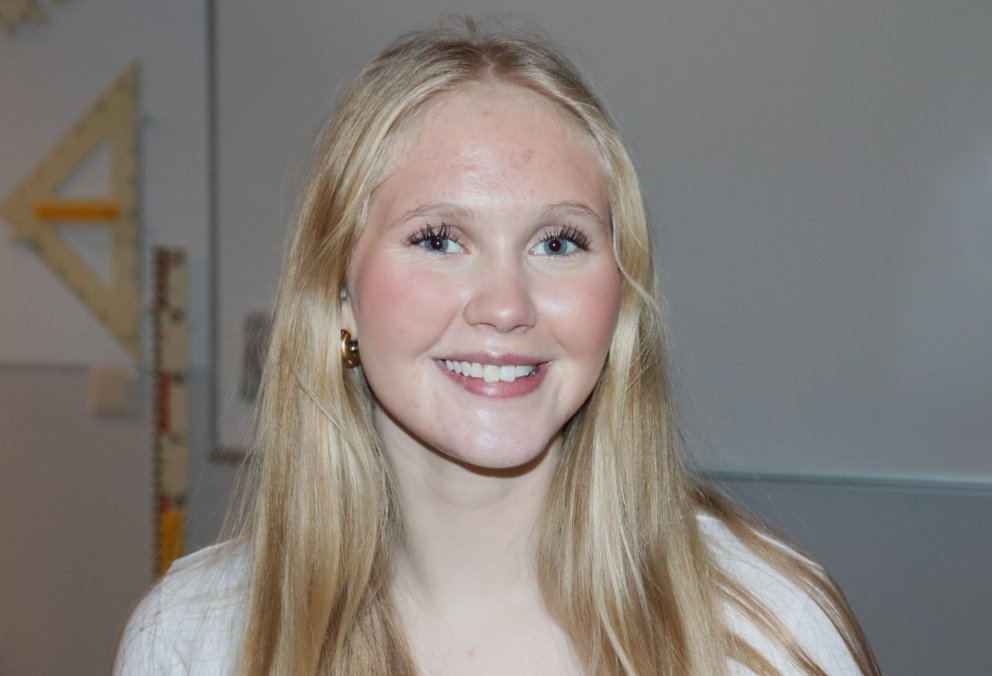 Aníta Ósk Sævarsdóttir, nemandi í VMA og landsliðsmarkvörður í íshokkí.