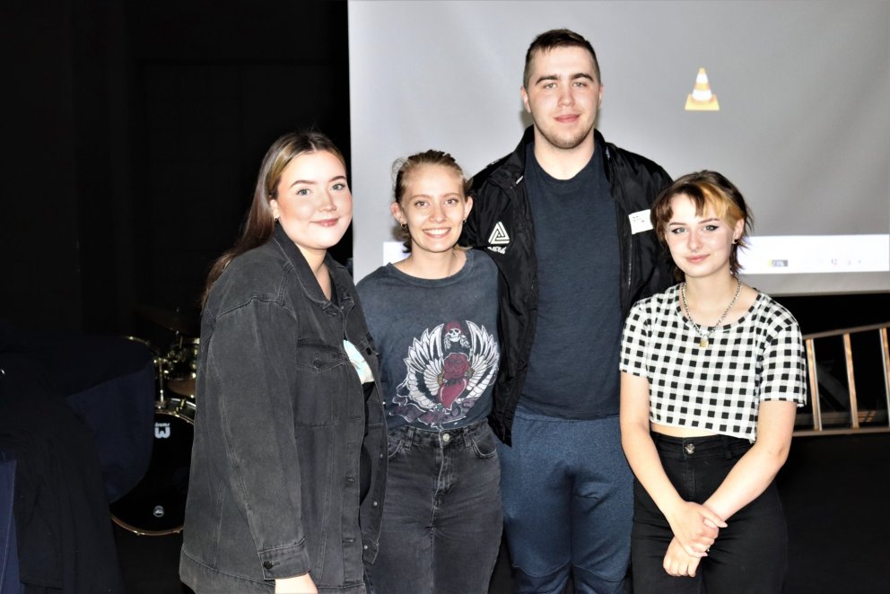 Leikfélagsfólk; Elín, Eyrún, Brimar og Embla.