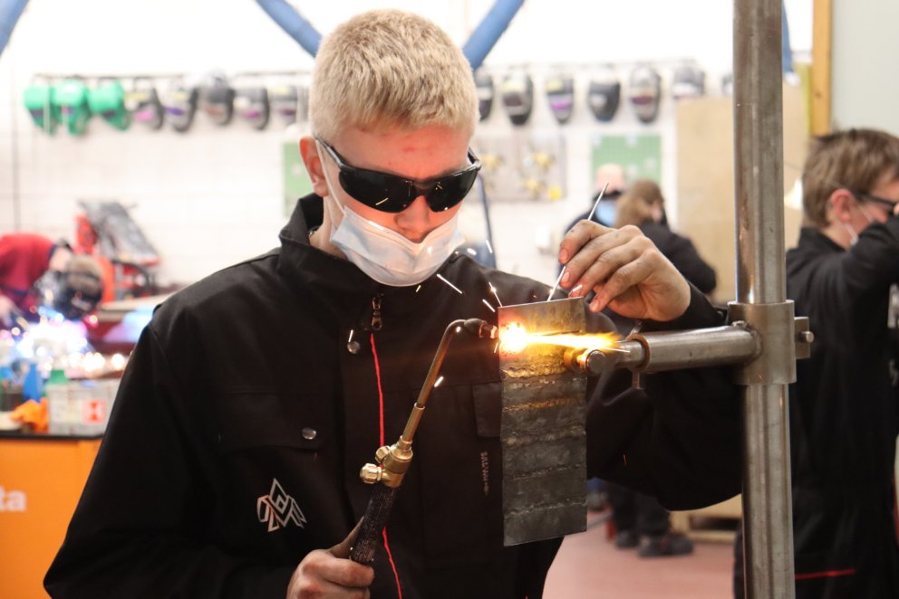 Einbeittur í logsuðunni.