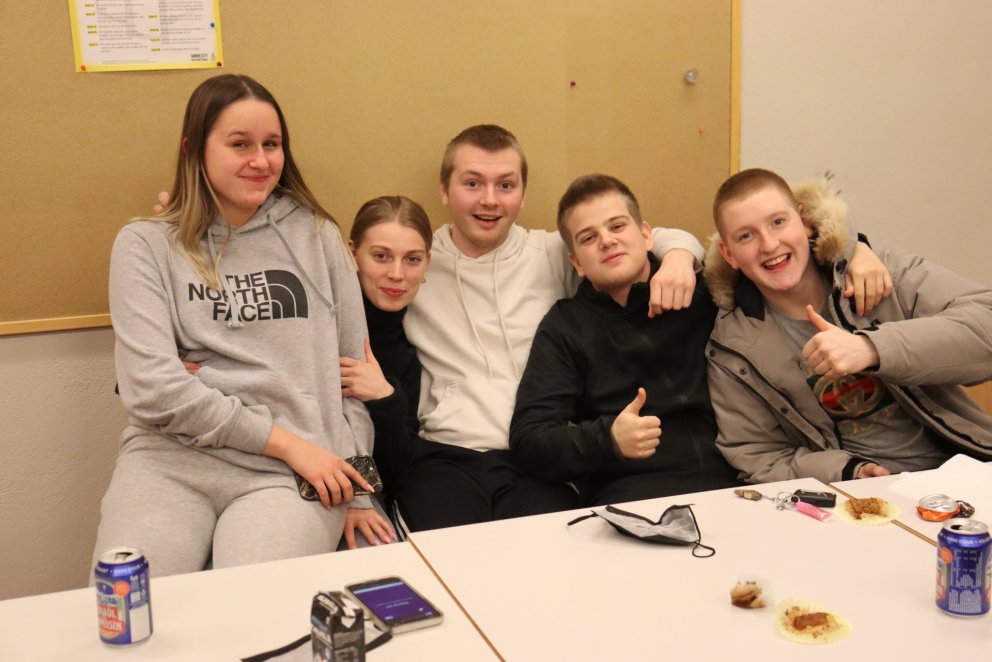 Ánægðir VMA-nemar með ferðina til Randers.