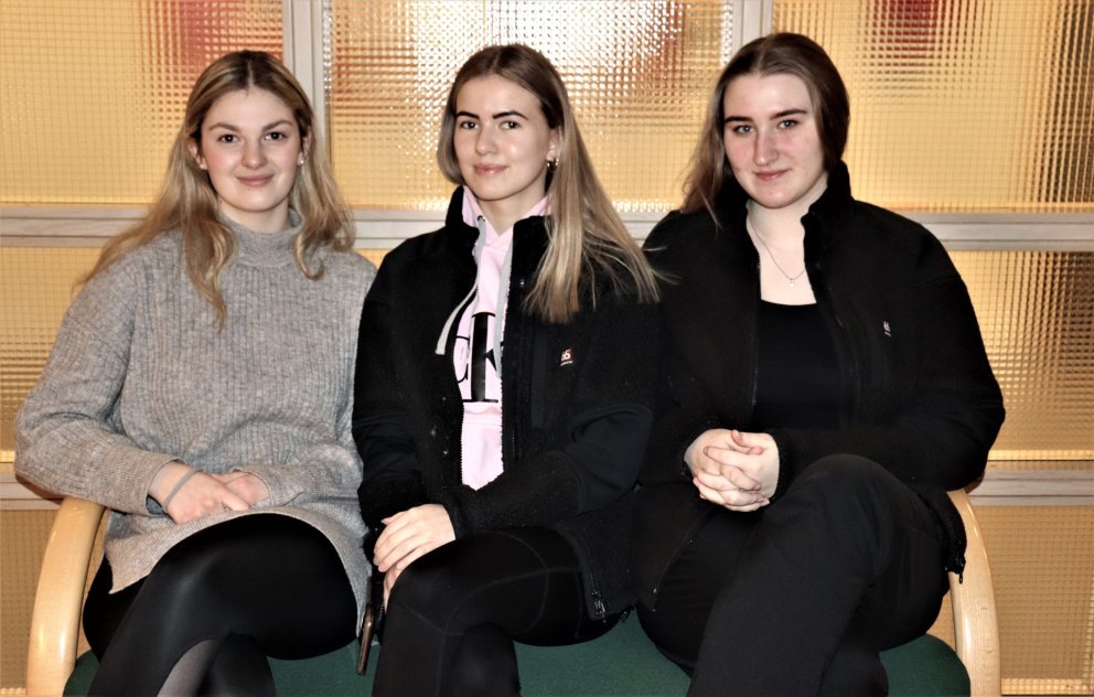 Frá vinstri: Sara, Katrín Ásta og Tinna Líf.