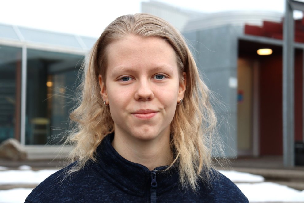 Katla Böðvarsdóttir, nemandi á listnáms- og hönnunarbraut.