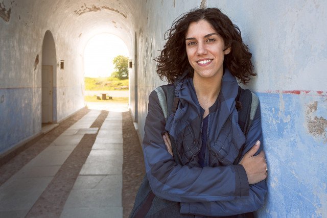 Myndlistarkonan Elena Mazzi.