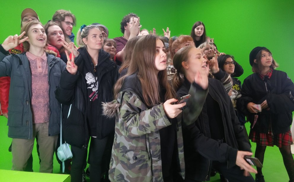 Listnemar úr VMA í góðum gír í höfuðborginni.