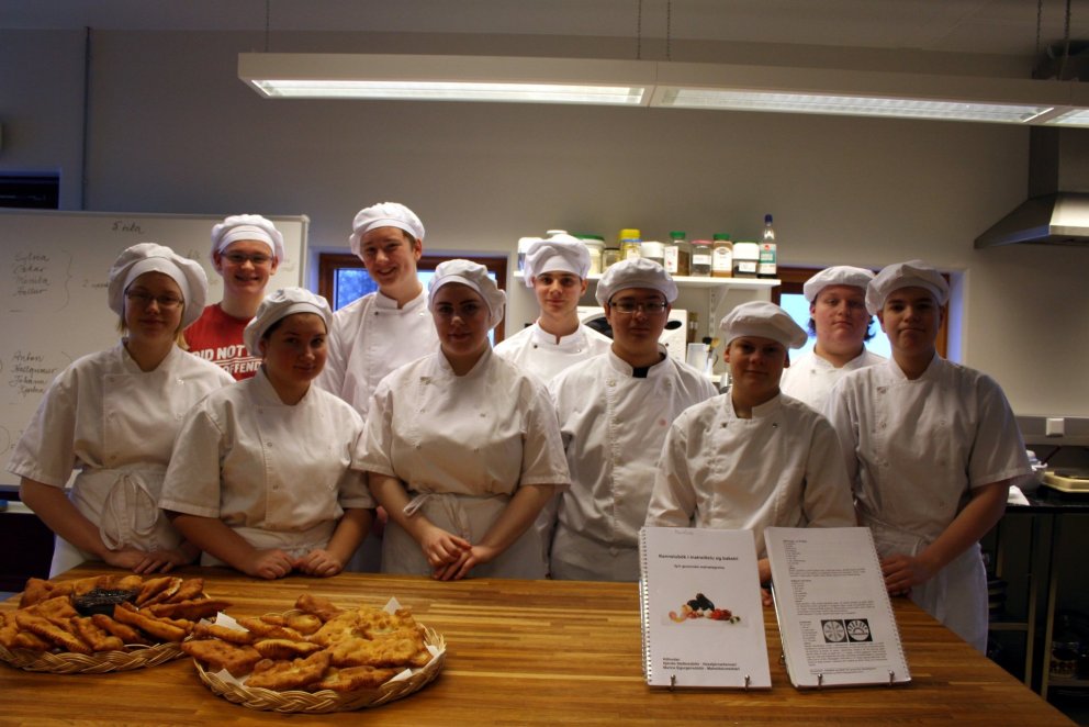 Ánægðir nemendur að loknu góðu dagsverki.