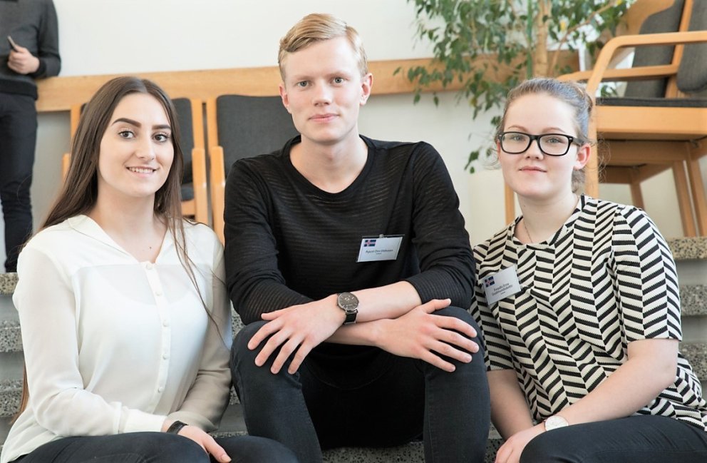 VMA-nemarnir (f.v) Agnesa, Ágúst og Freydís.