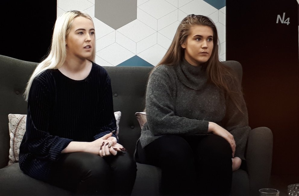 Kristbjörg Marta og Birna Kristín.