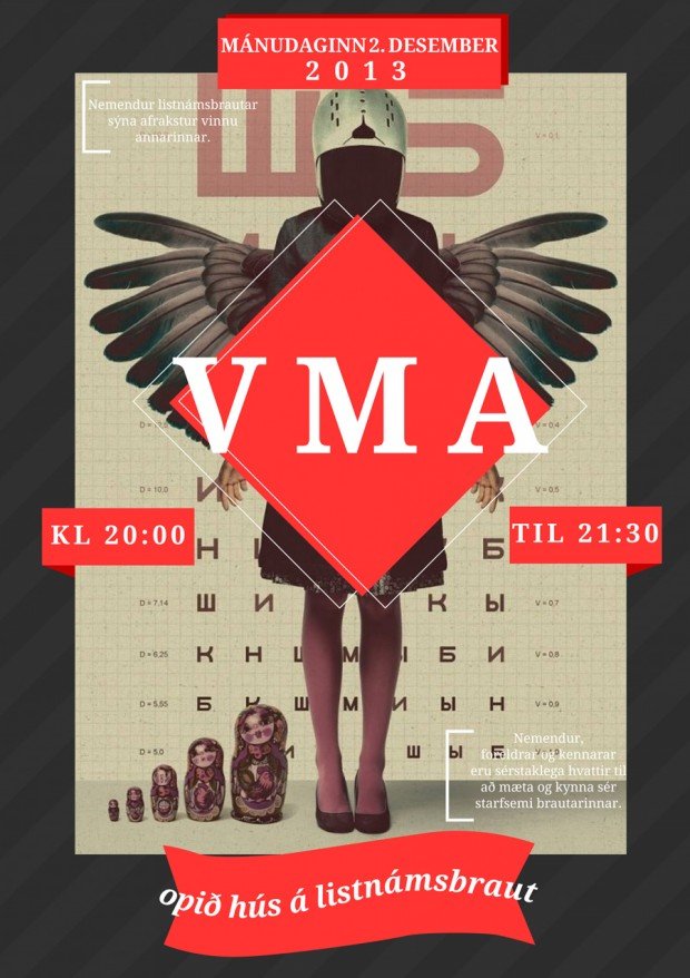 Opið hús á listnámsbraut VMA í kvöld