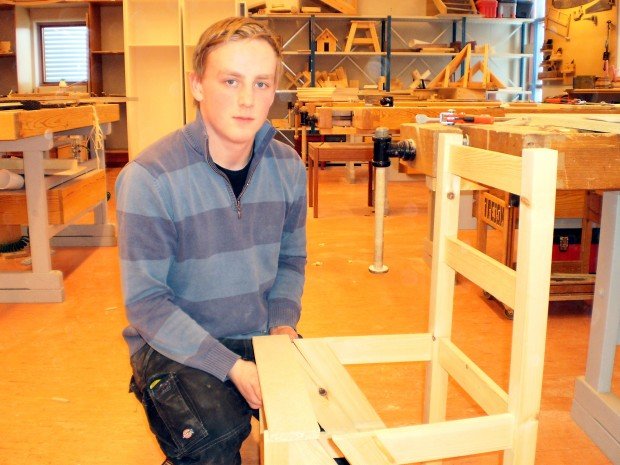 Þórgnýr Jónsson, nemandi í húsgagnasmíði.
