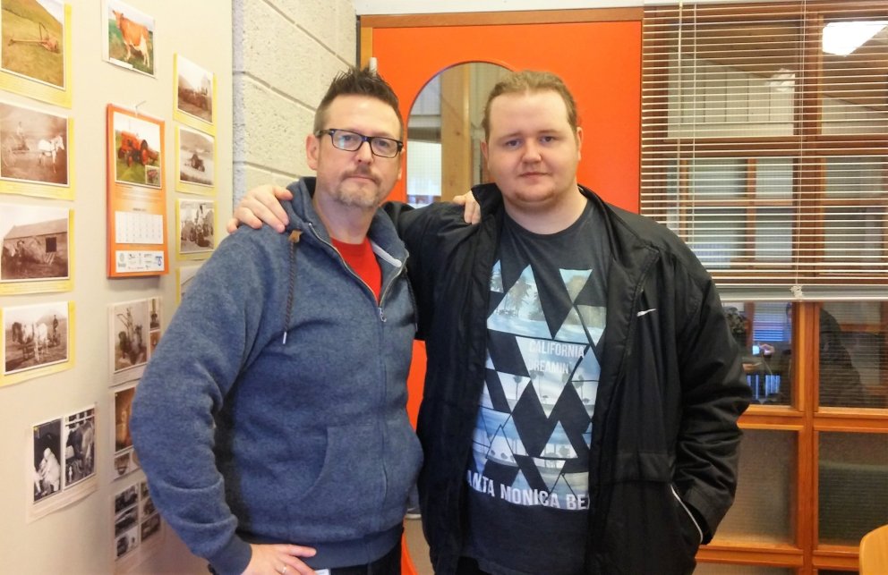 Pétur leikstjóri og Freysteinn leikari.