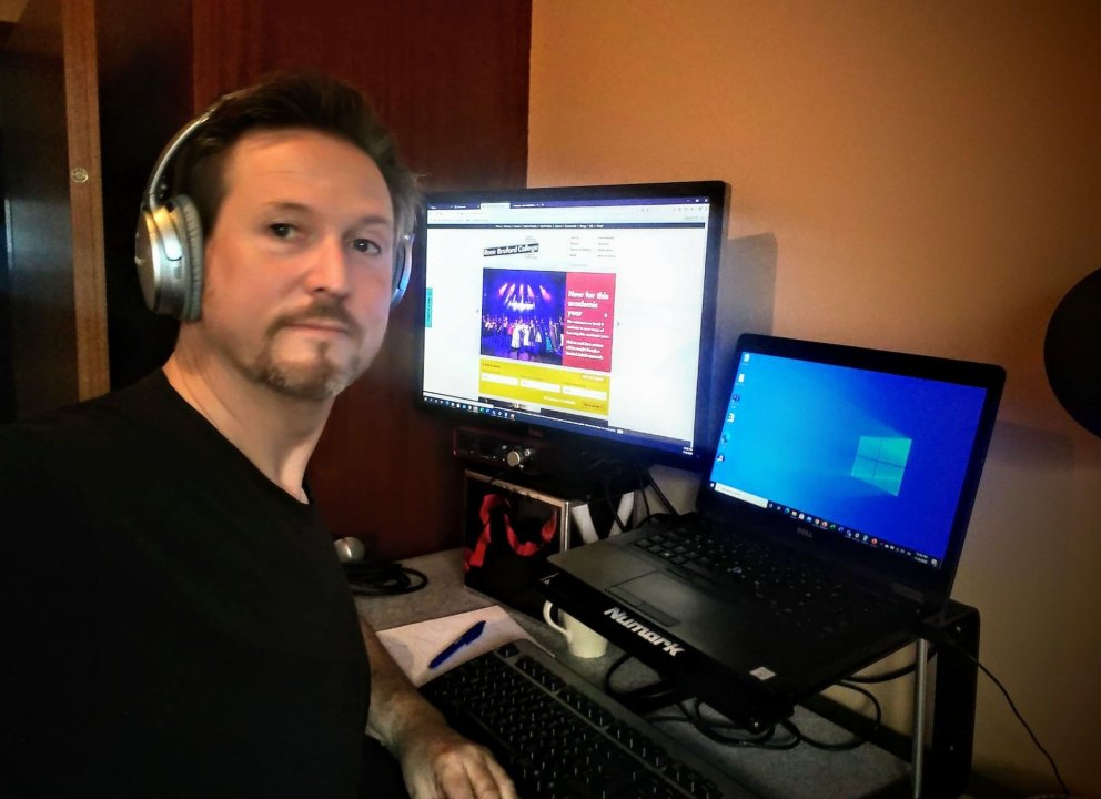 Pétur Guðjónsson á fjarfundi.