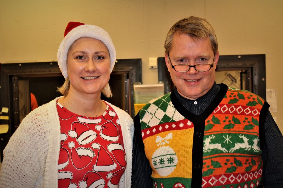 Rósa og Vilhjálmur heldur betur jólaleg.