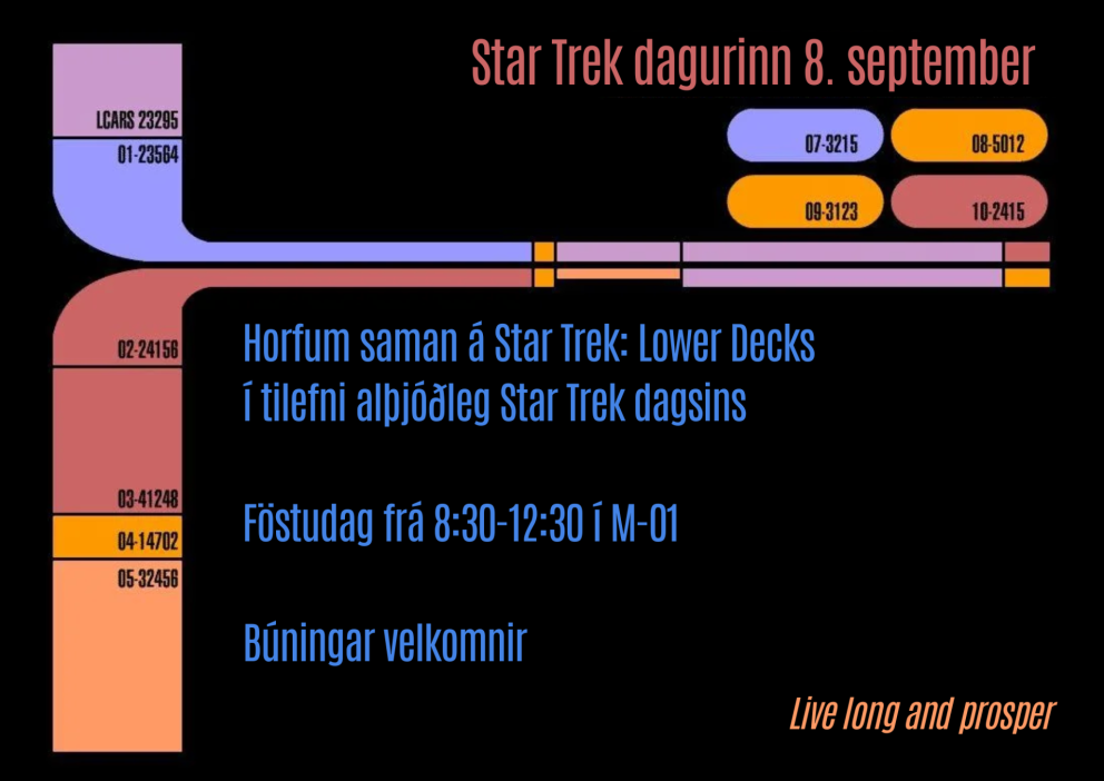 Star Trek dagurinn í VMA í dag, 6. september.