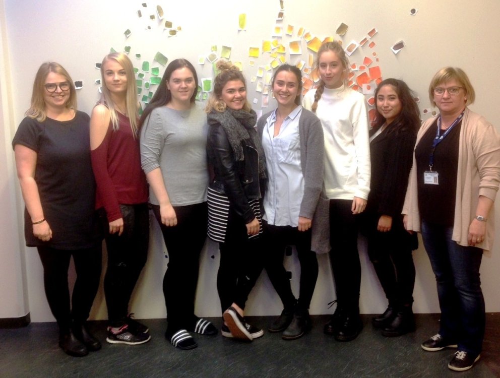 Nemendur og kennarar VMA á leið til Þrándheims.