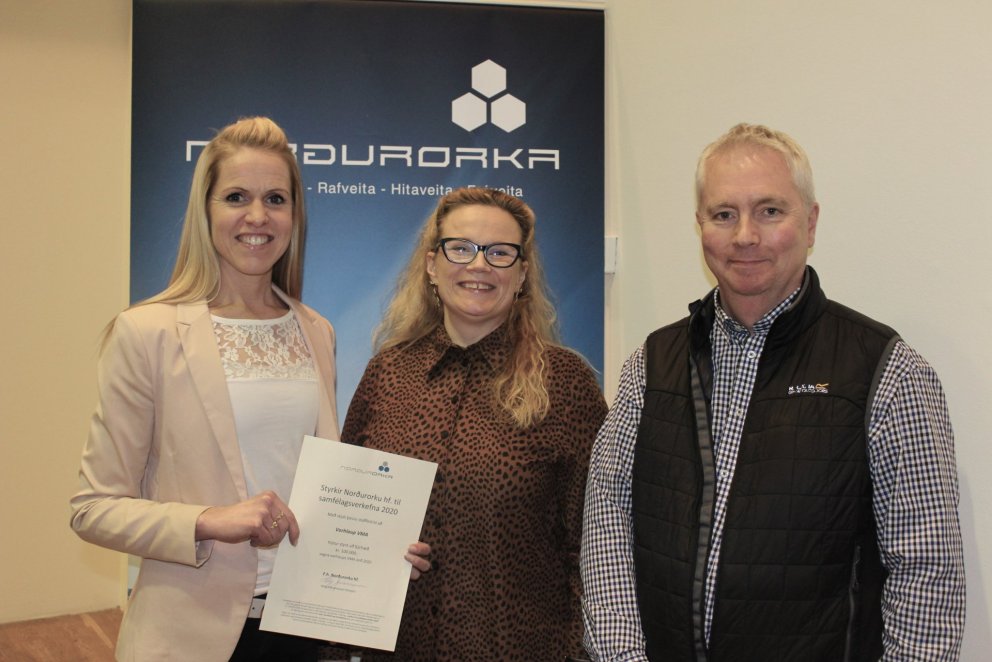 Anna Berglind, Valgerður og Benedikt.