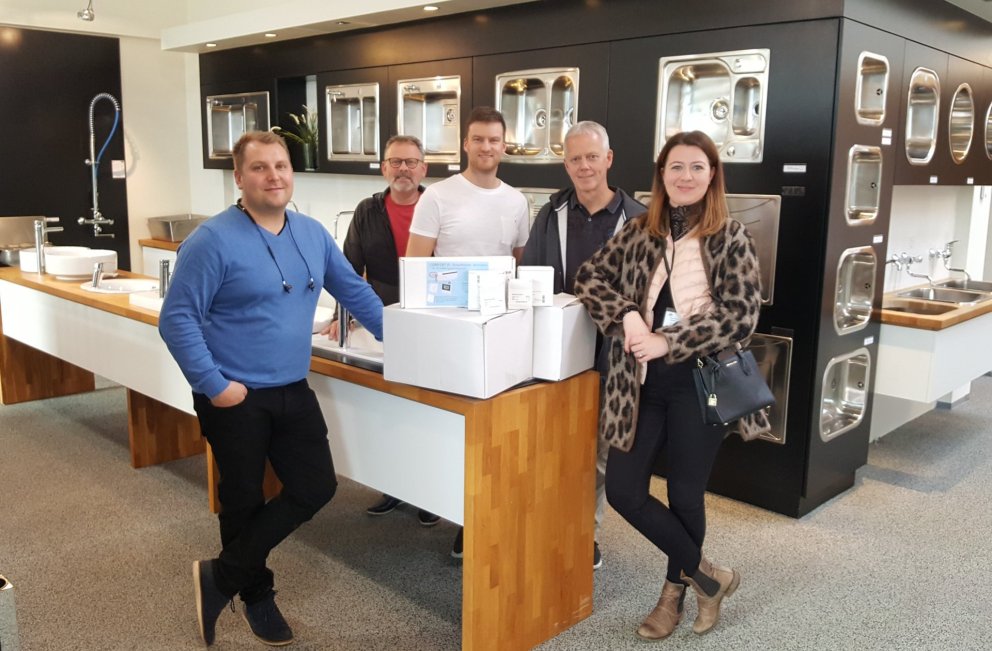 Fulltrúar Tengis og VMA við afhendingu gjafarinnar