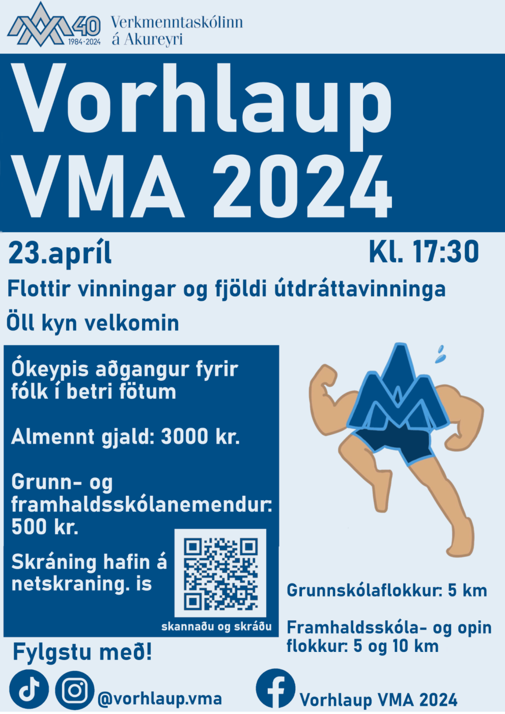 Skráning í Vorhlaup VMA í fullum gangi!