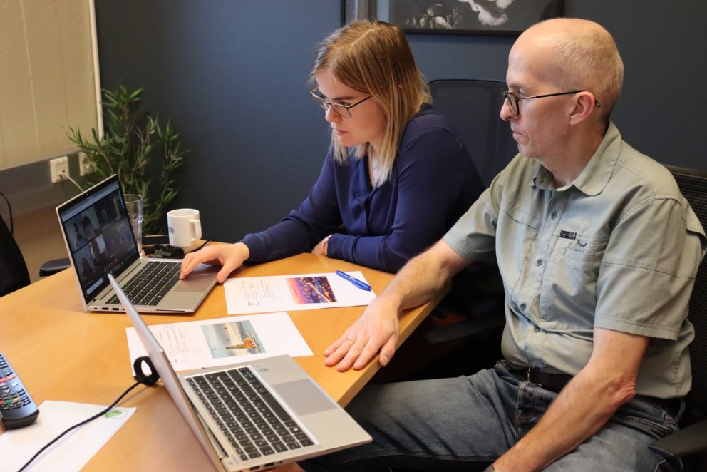 Dagný og Jóhannes í VMA á veffundi í ELECO TEAM