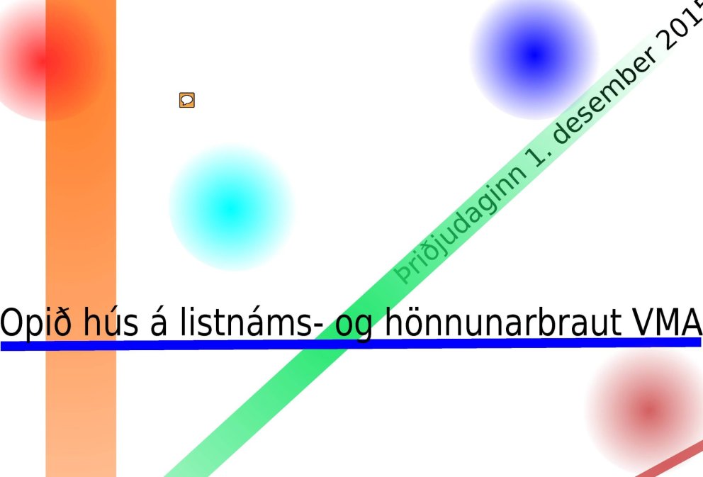 Opið hús á listnáms- og hönnunarbraut í kvöld