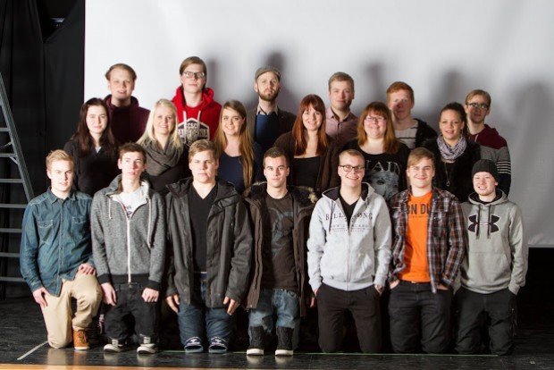 Nemendur í fyrirtækjasmiðjunni í VMA.