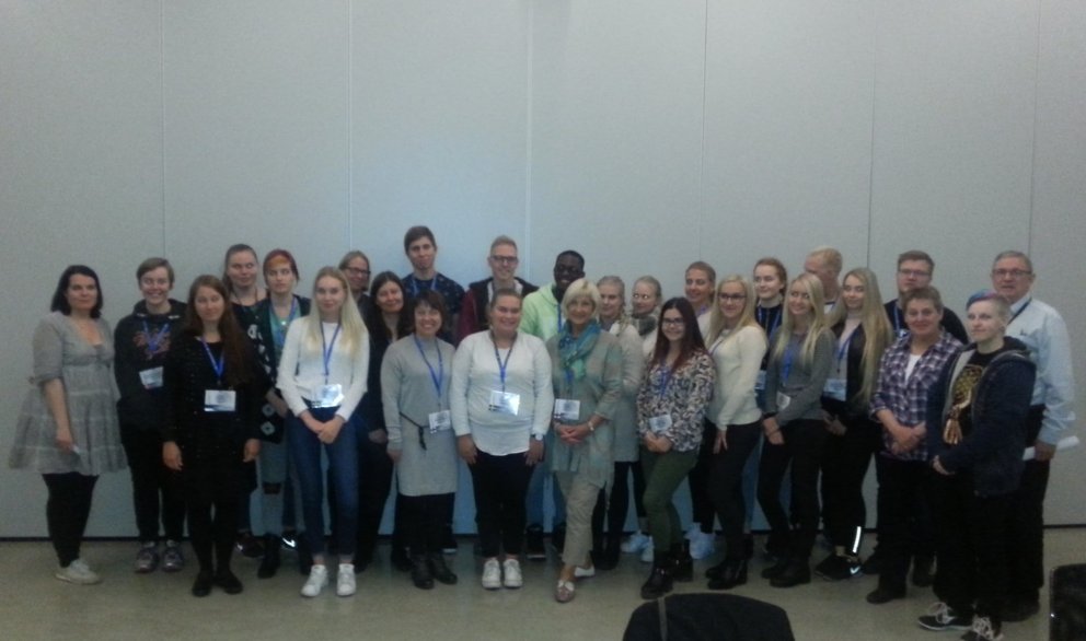 Þátttakendur í verkefninu í VMA í gær.