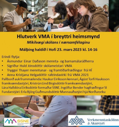 Hlutverk VMA  breyttri heimsmynd - mling  Hofi 23. mars