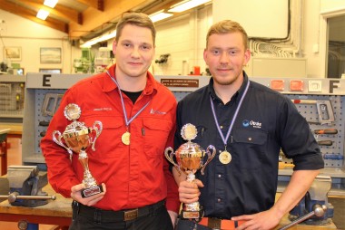 Arnar Freyr Gunnarsson (t.v.) og Andre Sand.