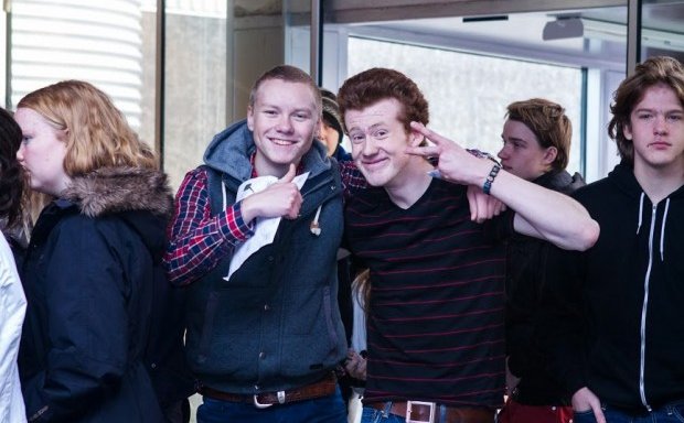 Hressir strákar á grunnskólakynningu.