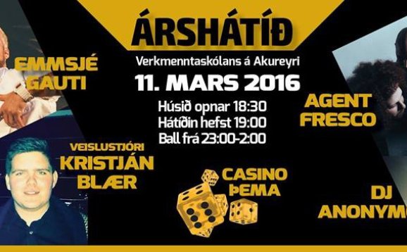 Agent Fresco og Emmsjé Gauti á árshátíð VMA