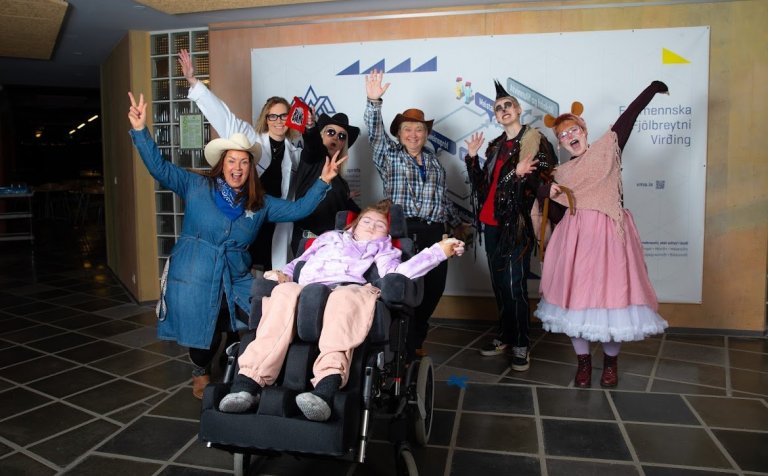 Gleði og gaman á öskudaginn í VMA. Mynd: Hilmar Friðjónsson.