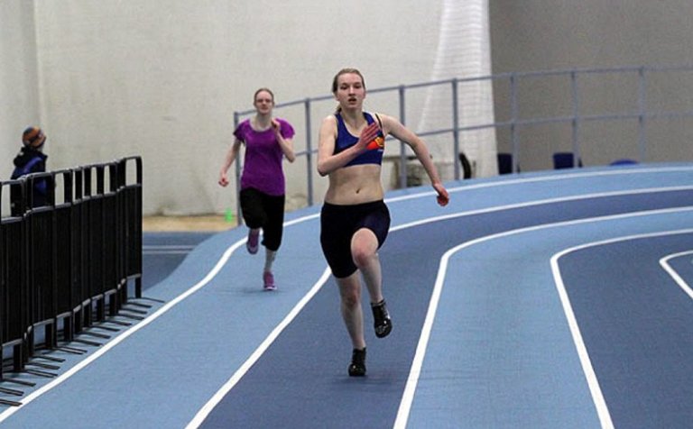 Stefanía Daney í 200 m hlaupinu. Mynd: Íþrf. fatl.