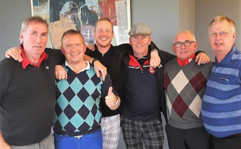 Hinir sex fræknu VMA-kylfingar.