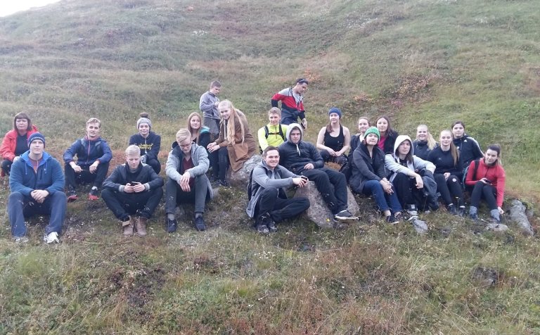 Útivistarhópur í Lögmannshlíð.