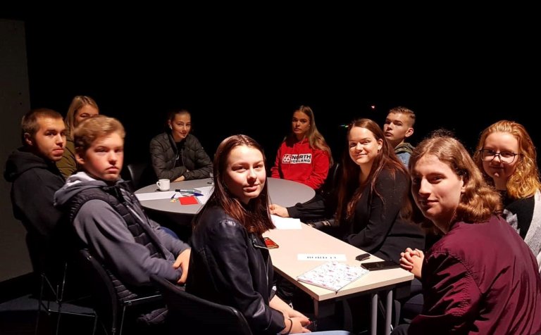 VMA-nemendur á Lýsu í Hofi. Mynd: Valgerður Dögg.