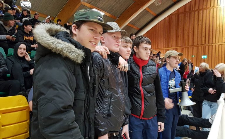 Áhorfendur voru vel með á nótunum.