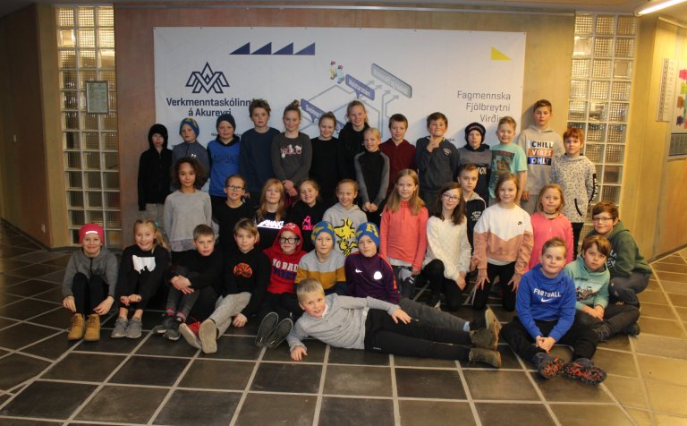 Fimmtubekkingar úr Lundarskóla í VMA.