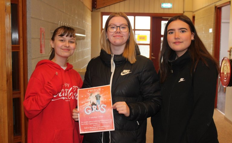 Frá vinstri: Embla Björk, María Björk og Elín.