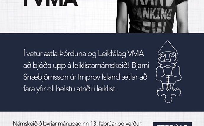 Leiklistarnámskeið fyrir nemendur VMA
