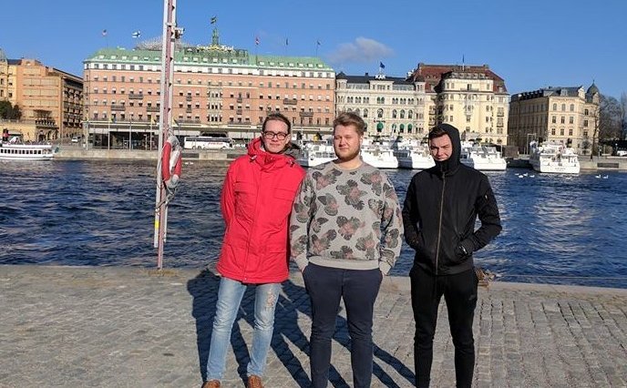 VMA-piltarnir þrír í Nyköping í Svíþjóð.