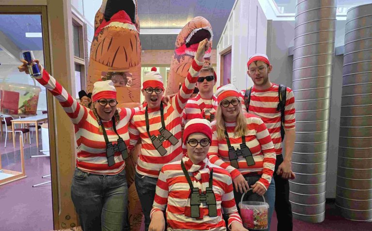 Starfsbrautar- og sérnámsbrautarnemar í góðum gír í dag.